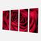 Designart - Red Rose Petals with Rain Droplets - Floral Art Canvas Print